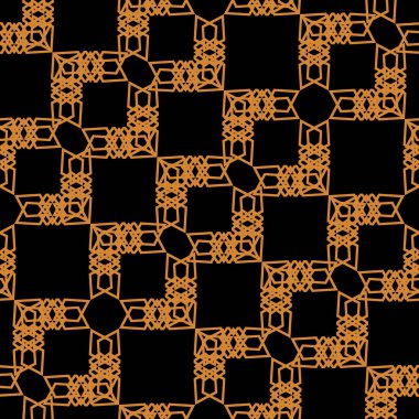 turuncu siyah Art Deco Süs Deseni baskı için hazır