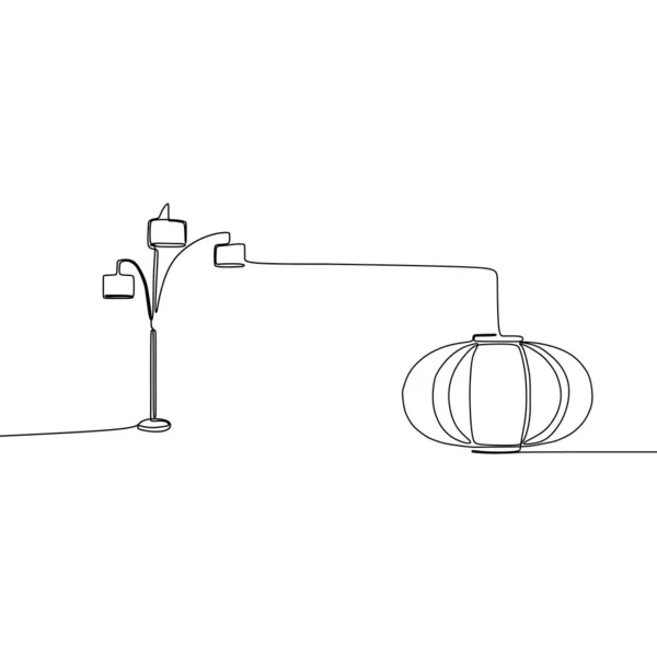 Tripla lampada singola linea continua Strumenti musicali All in One Icons Set mano libera di design piatto in bianco e nero — Vettoriale Stock