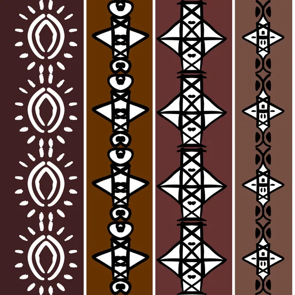 Patrón tribal vectorial con decoración dibujada a mano de colores femeninos. Bueno para su envoltura de moda textil e impresión . — Vector de stock