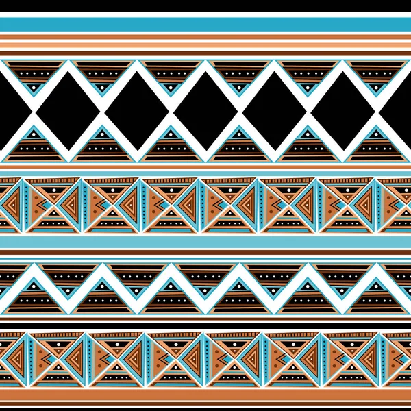 Modello di sfondo etnico con disegno senza soluzione di continuità disegno astratto — Vettoriale Stock