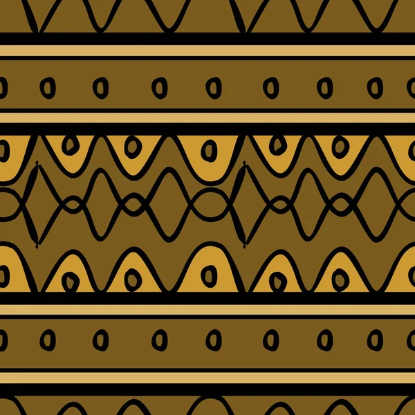 Vetor padrão africano com desenho étnico tribal desenhado à mão. Ilustração de design sem costura para têxteis de moda prontos para impressão —  Vetores de Stock