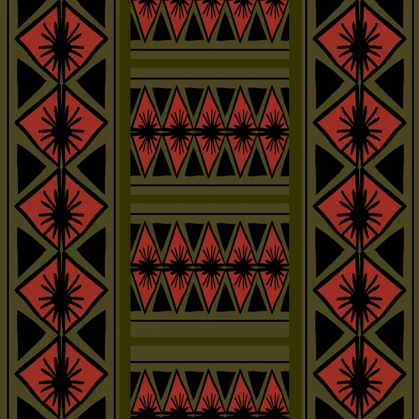 Patrón tribal vectorial con dibujo colorido fondo de estilo africano. Bueno para su envoltura de moda textil e impresión . — Vector de stock