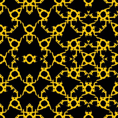 siyah sarı Art Deco Dikişsiz geometrik desen çizgi süs farklı arka planlar için yaratıcı tasarım