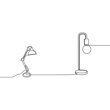 vintage yuvarlak lamba tek satır Lamba simgesi seti. Beyaz arka plan da izole web tasarımı için lamba vektör simgeleri anahat seti