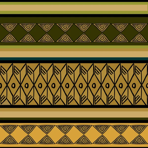 Vector de patrón africano con dibujo étnico tribal dibujado a mano. Ilustración de diseño sin costuras para textiles de moda listos para imprimir — Archivo Imágenes Vectoriales