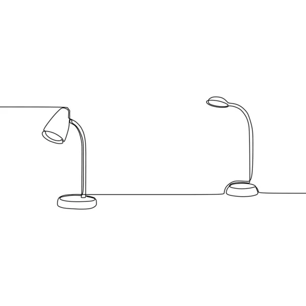 Уличная лампа для студентов Однолинейный набор иконок лампы для веб-дизайна изолирован на белом фоне вектора — стоковый вектор