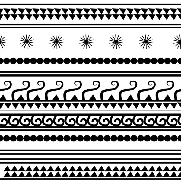 Naadloze etnische patroon. Handgemaakte. Horizontale strepen. Zwart-wit afdrukken voor uw textiel. Vector illustratie Afrikaanse stijl. — Stockvector