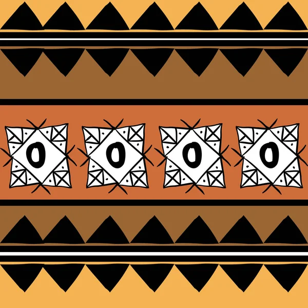 Patrón tribal vectorial con ilustración geométrica étnica africana dibujada a mano. Bueno para su envoltura de moda textil e impresión . — Archivo Imágenes Vectoriales