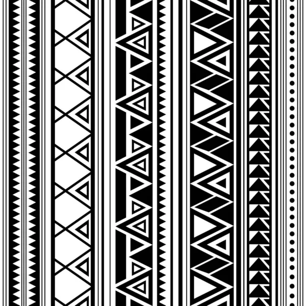 Patrón tribal sin costuras dibujado a mano rayas verticales diseño africano abstracto . — Vector de stock