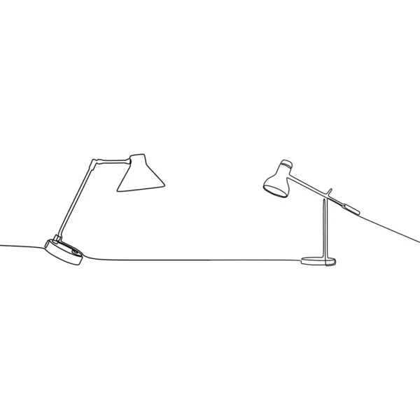 Une ligne Aperçu ensemble d'icônes de lampe pour la conception web isolé sur fond blanc vecteur — Image vectorielle