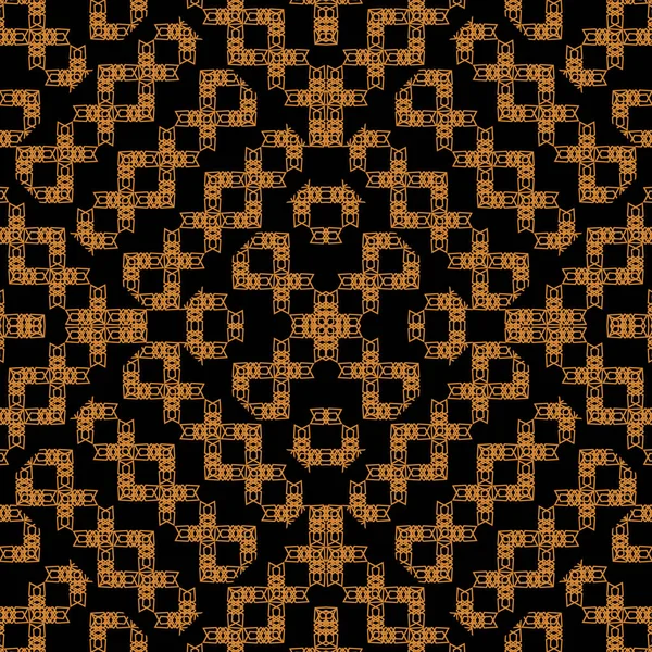 Seni oranye kreatif hitam Deco Pola mulus dengan ornamen etnis - Stok Vektor