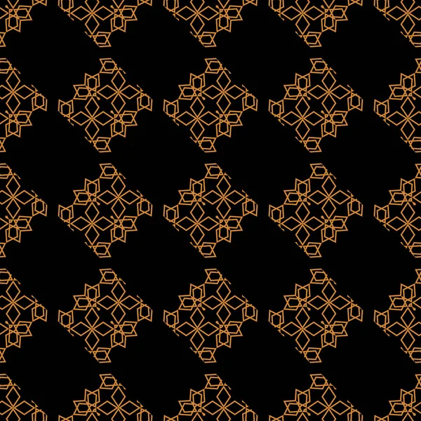 Art Deco Patrón sin costuras. Textura moderna y elegante. Repetir azulejos geométricos naranja negro — Vector de stock