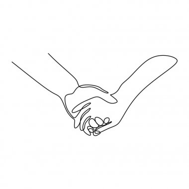 Sürekli hat eli. Bir çizgi çizimi. Güzellik eli beyaza yalıtılmış. Minimalist tarz. Sürekli vektör çizgisi minimalizm tasarımı.