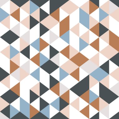 Üçgen geometrik soyut dikişsiz desen vintage tarzı