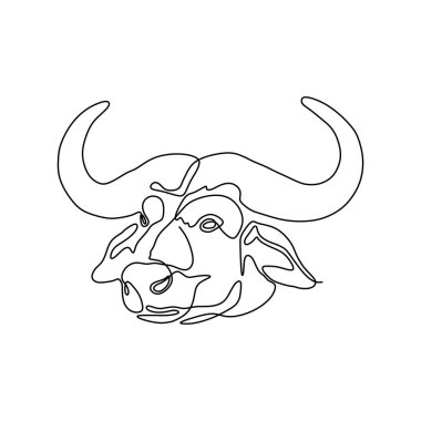 bizon tek çizgi çizim minimalist tasarım