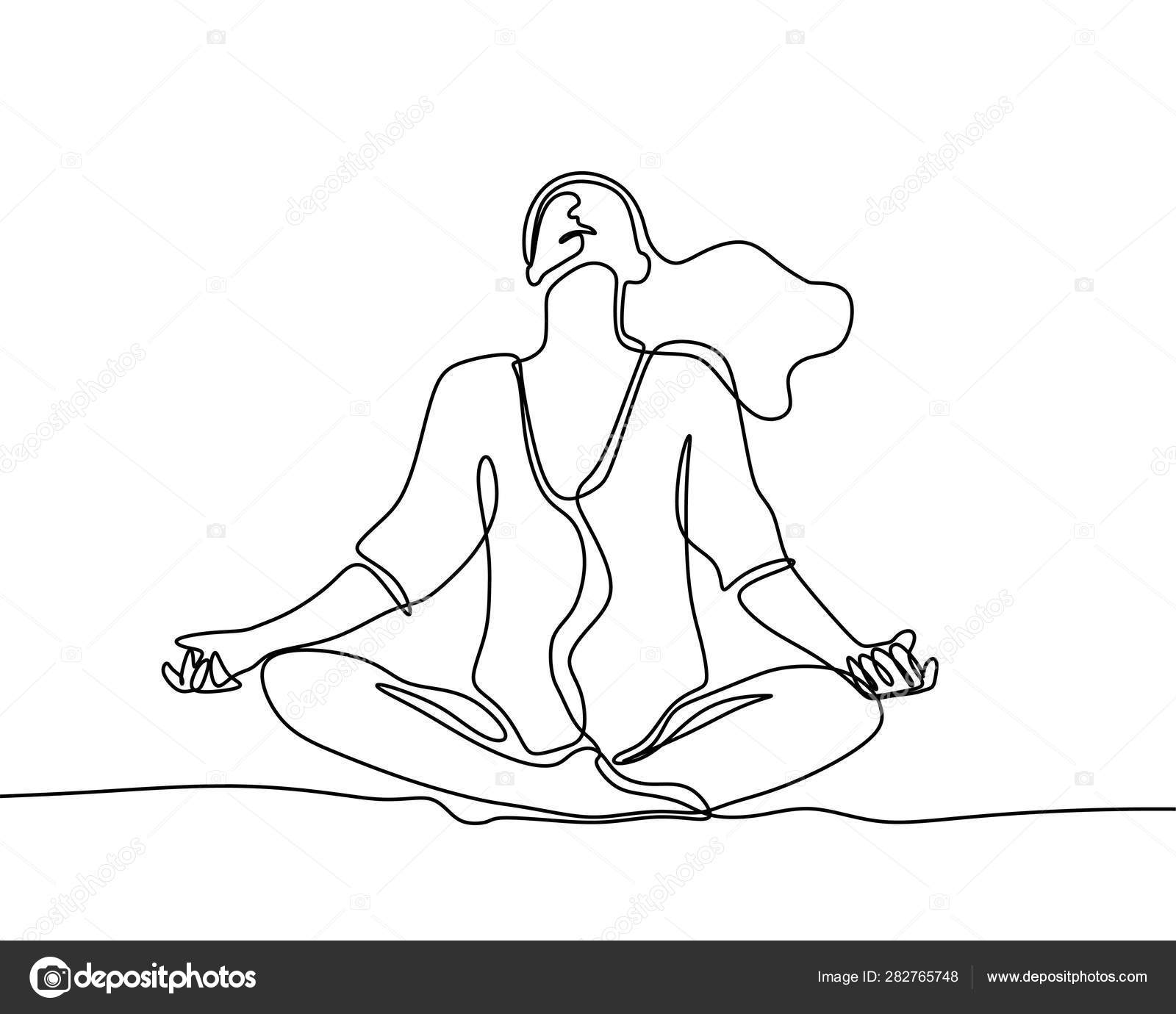 Buddha deep meditation. Drawing by Jenea Kaitaz | Saatchi Art