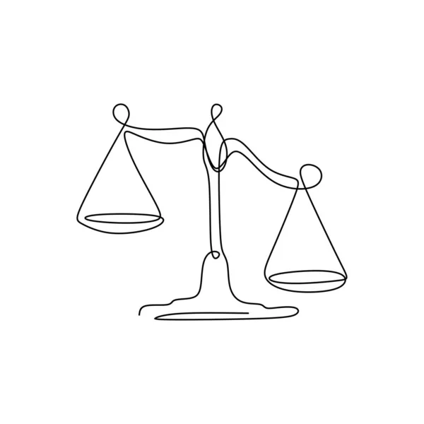 Equal justice for all. Continuous one line drawing balanced scales of  justice. Everyone is equal before the law 29160799 Vector Art at Vecteezy