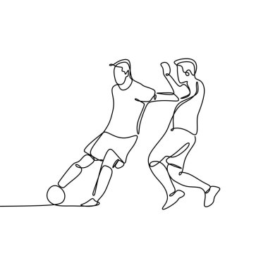 futbolcu bir çizgi çizim