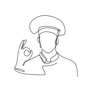 ok el sembolü jest ile bir satır çizim şef minimalizm