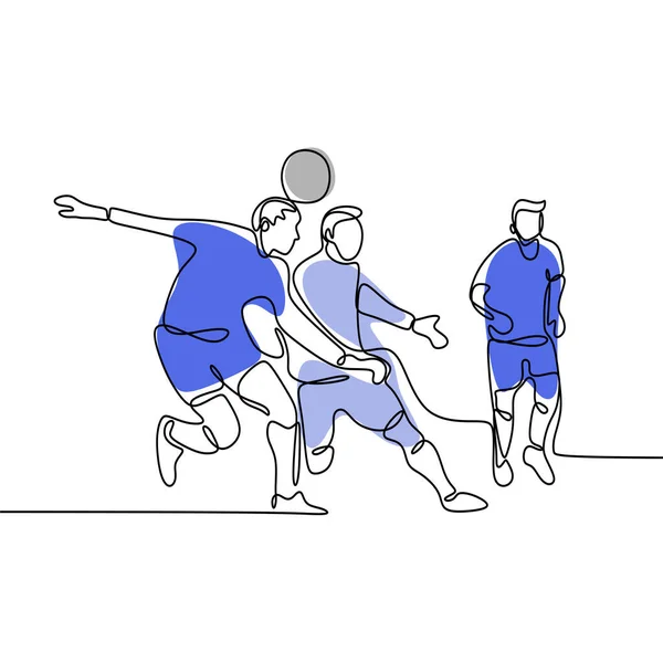 Fußballer Zieht Eine Linie — Stockvektor