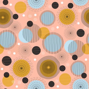 Daire arka plan duvar kağıdı el illüstrasyon tasarlamak vektör çizim.