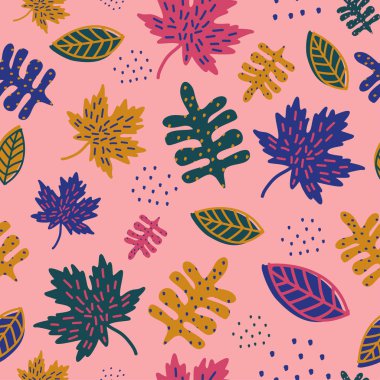 Sonbahar çiçek dekorasyon deseni. Vektör illüstrasyon vintage moda tekstil baskı için hazır tekrar.