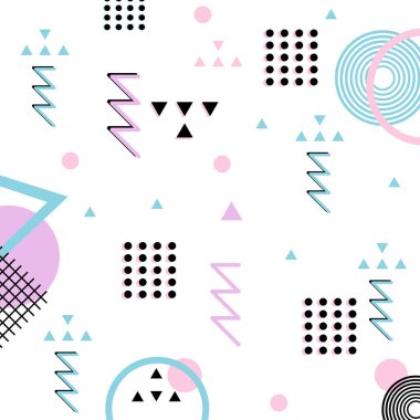 Geometrik desen soyut tasarım arka plan renkli pastel renkler ile ipek eşarp. Kare vektör