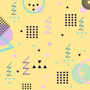 Geometrik desen soyut tasarım arka plan renkli pastel renkler ile ipek eşarp. Kare vektör