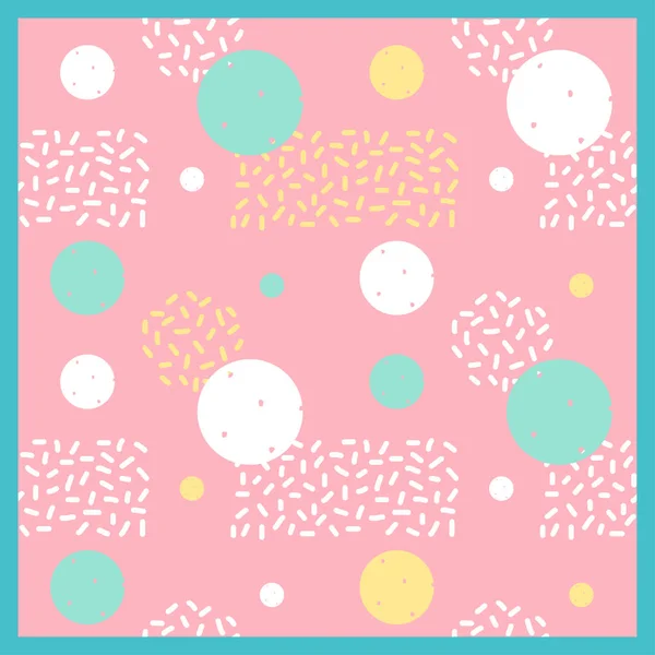 Foulard en soie avec un motif géométrique design abstrait fond couleurs pastel colorées. Vecteur carré — Image vectorielle