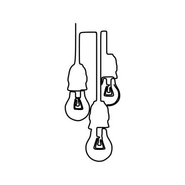 Sürekli bir çizgi ampul sembolü fikir ve yaratıcılık beyaz arka plan minimalizm tasarım eps 2 izole çizim
