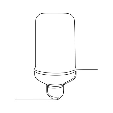 Sürekli bir çizgi ampul sembolü fikir ve yaratıcılık beyaz arka plan minimalizm tasarım eps izole çizim 73