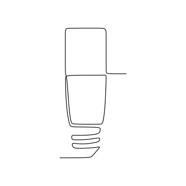 連続1線描画電球シンボルのアイデアと創造性は、白い背景ミニマリズムデザインeps 77に隔離 — ストックベクタ