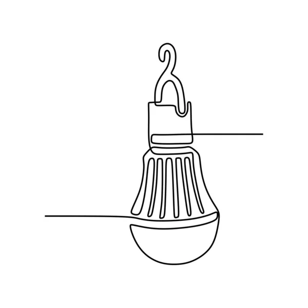 連続1線描画電球シンボルのアイデアと創造性は、白い背景ミニマリズムデザインeps 81に隔離 — ストックベクタ