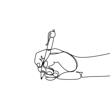 Kağıt vektör illüstrasyon el çizilmiş minimalizm üzerinde bir kalem ile el yazısı sürekli bir çizgi çizim