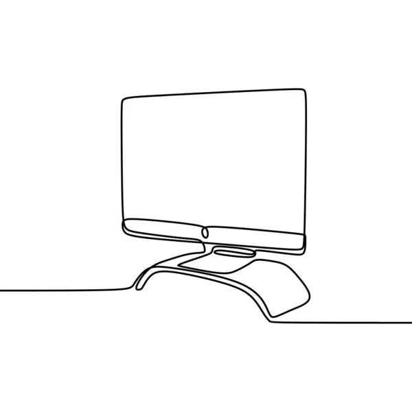 Ilustración de vector de monitor de computadora dibujado a mano