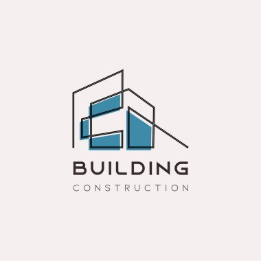Basit minimalist Kavram Logo Tasarım Şablonu vektör illüstrasyon. Minimalizm tarzı çizgi sanat yaratıcı.