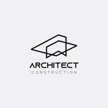 Vektör modern minimalist ev tasarım logosu. Siyah beyaz iç logo tipi şablon tasarımı.