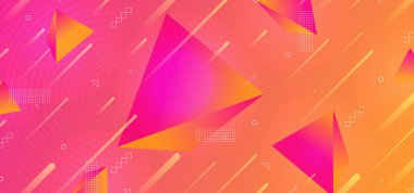 Işık efekti ve degrade vektör illüstrasyon trendy ile Üçgen modern 3d arka plan soyut geometrik tasarım.