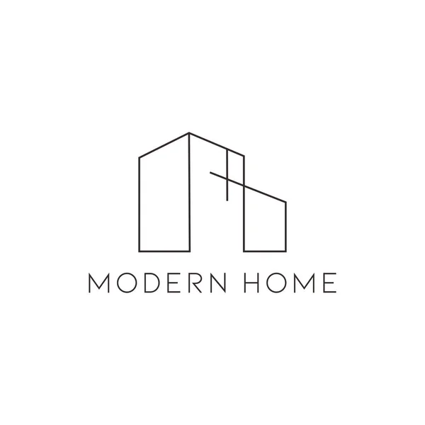 Egyszerű logo építészet modern otthoni szimbólum vektoros illusztráció minimalista design — Stock Vector