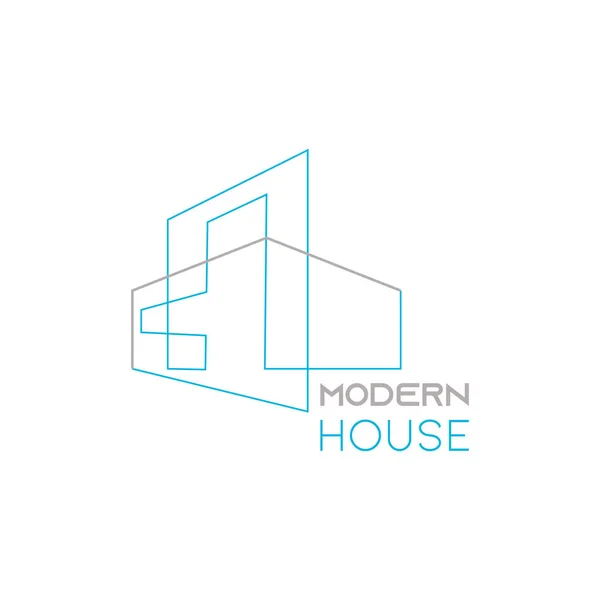 Minimalista logó tervezés modern ház sablon ikon szimbólum. Jó a lakáshoz, apartmanhoz és építészeti céghez. — Stock Vector