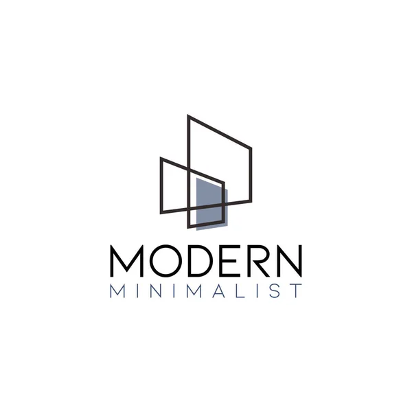 Icono del logotipo del edificio plantilla vectorial con diseño moderno minimalista de línea de arte para la vivienda creativa y agencia de arquitectos . — Vector de stock