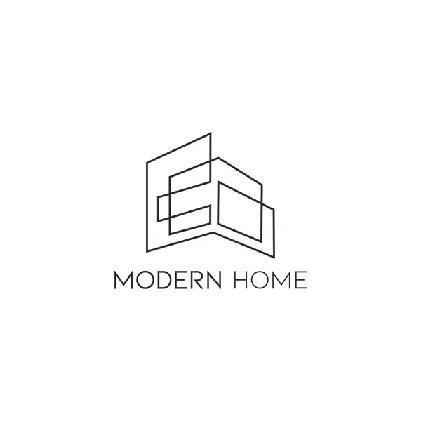 Minimales Haus abstrakte Logo-Architektur-Design-Vorlage. icon branding für Unternehmen und Agenturen. — Stockvektor