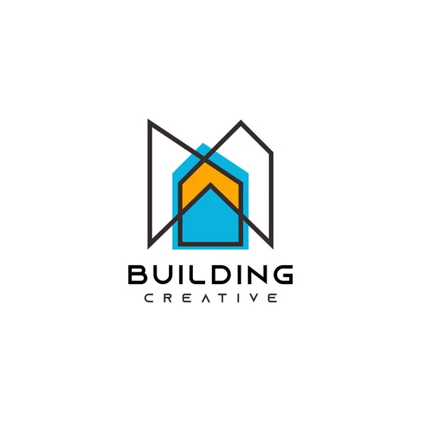 Gebäude kreative Branding Logo Symbol Vektor-Design-Vorlage — Stockvektor