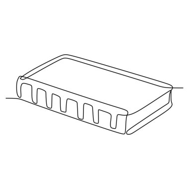 vektör bir satır kitap çizim. Eğitim Fikir kavramı minimalist tasarım.