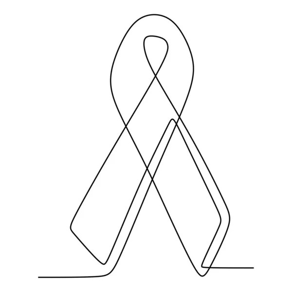 Kontinuerlig linje ritning av Ribbon minimalism ritning vektor illustration — Stock vektor