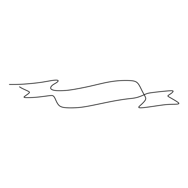 En linje ritning av Ribbon minimalism ritning vektor illustration — Stock vektor