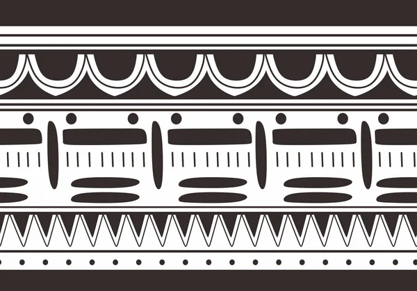 Maya antik dikişsiz desen bohem çizim navajo ikat kültür arka plan hipster trendy tasarım siyah ve beyaz renkler — Stok Vektör