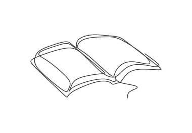 çalışma kitabı sürekli çizgi çizim vektör illüstrasyon