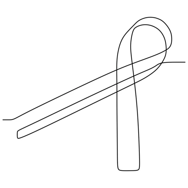 Dibujo de una sola línea de la cinta minimalismo dibujo vector ilustración — Archivo Imágenes Vectoriales