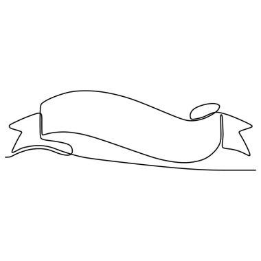 şerit minimalizm çizim vektör illüstrasyon bir satır çizim